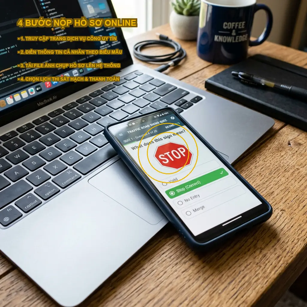 Hướng dẫn cách nộp hồ sơ thi bằng lái xe máy online cực kỳ tiện lợi